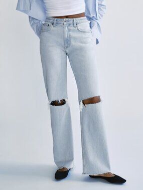 NWT Womens Abercrombie & Fitch Curve Love High Rise 90s Relaxed Jeans, 29/8R